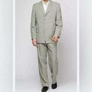 Stacy Lewis  Mens 2-Piece Gray Linen Blend  Suit 44L Jacket 38Wx28LPants